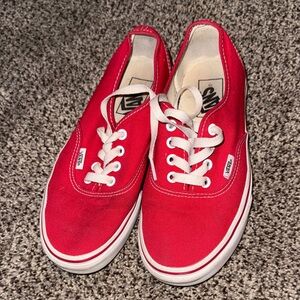 Vans Bold Red Canvas Shoes